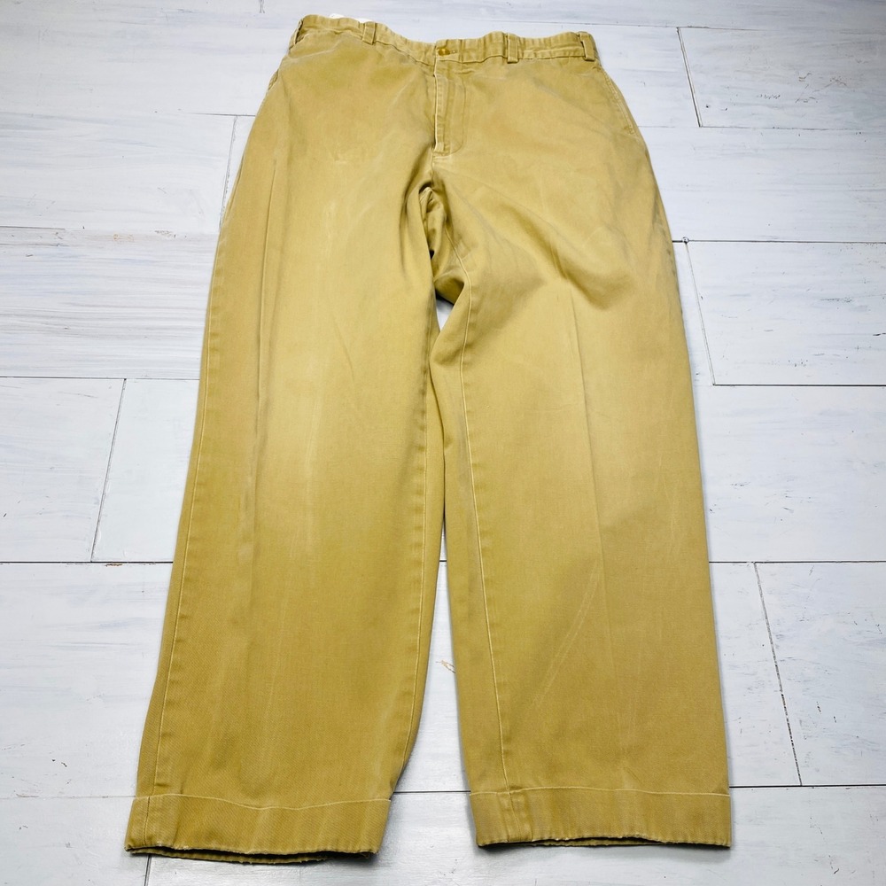 Bills Khakis M1 Trousers Mens 35 Tan Cotton Twill Straight Leg Made in USA Pants